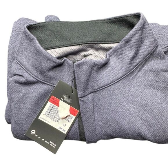 NWT Nike Dri Fit Standard Fit 1/4 Zip Pullover Mens Dark Plum Golf Preppy - Picture 3 of 12